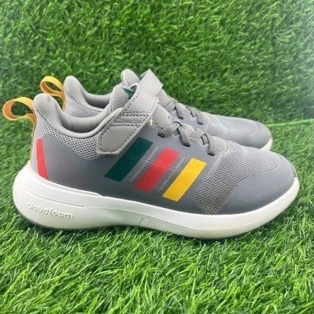 Adidas Kids Gray Sneakers Color Pop  Easy Strap Youth 2 Non Marking
